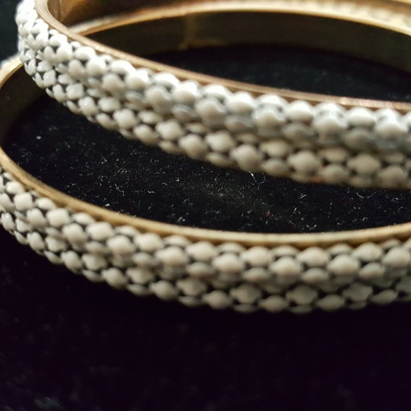 White bead Bangles - Picture 2 of 4